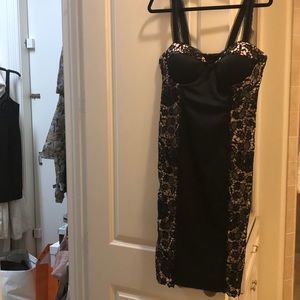 Black lace overlay Nasty Gal dress size L